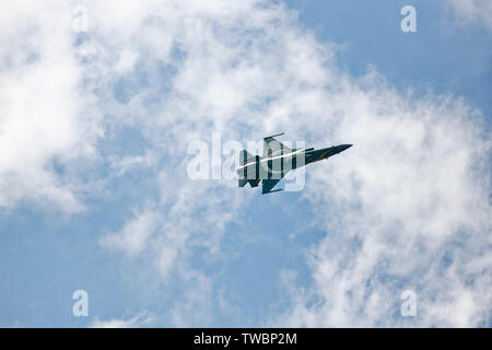 Paris-Le Bourget, Frankreich. 17 Juni, 2019. Präsentation der PAC/Chengdu JF-17 Thunder auf der 53 International Paris Air Show, Frankreich. Stockfoto