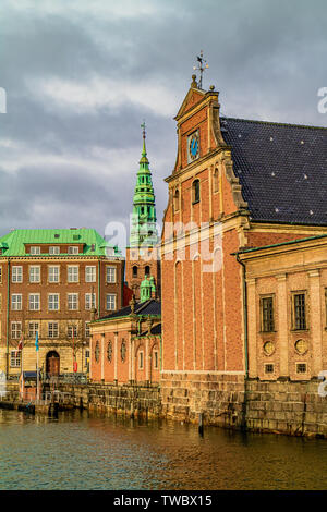 Das 17. Jahrhundert Kirche von Holmen auf Holmens Kanal, Kopenhagen, Dänemark. Januar 2019. Stockfoto