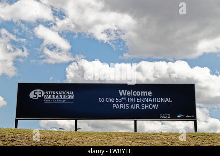 Paris-Le Bourget, Frankreich. 17 Juni, 2019. Allgemeine Ansicht während der 53. Internationalen Paris Air Show, Frankreich. Stockfoto