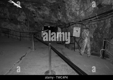 Soldatenstatue im Felsen von Gibraltar Stockfoto