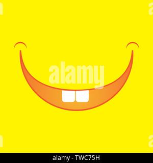 Cartoon Lächeln Logo Stock Vektor