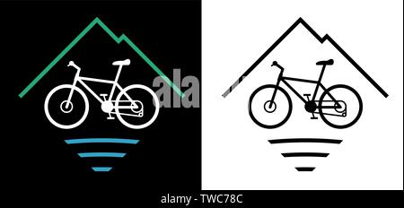 Outdoor Mountainbike Logo Vector Illustration Stock Vektor