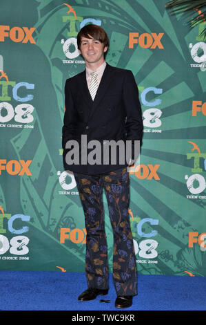 LOS ANGELES, Ca. August 03, 2008: Drake Bell an der 2008 Teen Choice Awards in den Universal Studios in Hollywood. © 2008 Paul Smith/Featureflash Stockfoto
