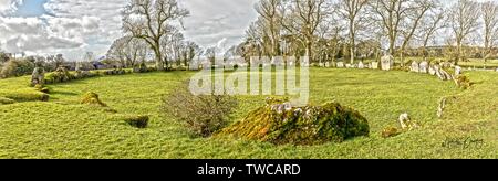 Steinkreis Grange Co Limerick Irland Stockfoto