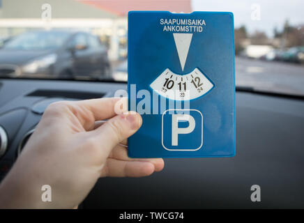 Parkplatz, Finnland Stockfoto