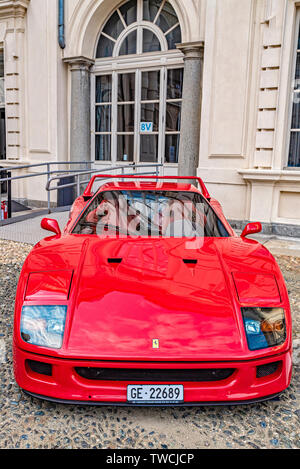 Piemont Turin Turin - Auto Show 2019 - Valentino Park - Valentino Schloss - Ferrari F40 Stockfoto