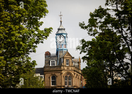 Das Stadtzentrum von Doncaster, South Yorkshire Uhr Ecke war nicht bis es 1894 eine Uhr auf der Seite seit 1731 gebaut wurde. Stockfoto