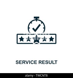 Symbol für das Symbol für das Symbol für das Serviceergebnis. Kreative Zeichen aus Qualitätskontrolle Icons Sammlung. Ausgefülltes flaches Symbol für Serviceergebnisse für Computer und Mobiltelefon Stock Vektor