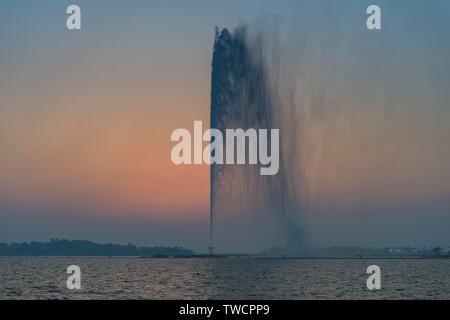 König Fahd von Brunnen, größten Springbrunnen der Welt, Jeddah, Saudi-Arabien Stockfoto