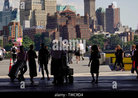 Pier 17 in South Street Seaport Manhattan NYC Stockfoto