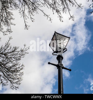 Victorian Lamp Post, London umgebauten viktorianischen Gas street lamp. Stockfoto