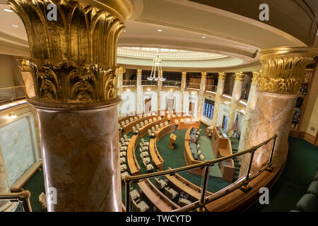 Little Rock, Arkansas - Das Haus des Repräsentantenhauses in der Arkansas State Capitol Building. Stockfoto