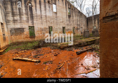 Muddy Mill Ruinen im Frühjahr Stockfoto