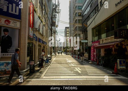 Osaka, Japan, 29., Mai, 2017. Einen Nachmittag in Shinsaibashi. Shinsaibashi ist ein Stadtteil im Bezirk von Chuo-ku Osaka, Japan. Stockfoto