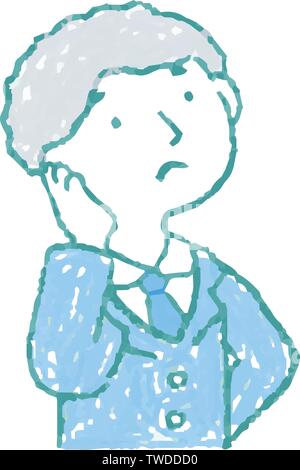 Dies ist ein anschauliches Beispiel für die Illustration von Hand gezeichnete seitwärts Geschäftsmann. Stock Vektor