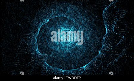 Glühende Partikel Abstrakt Hintergrund für Galaxy design Stockfoto