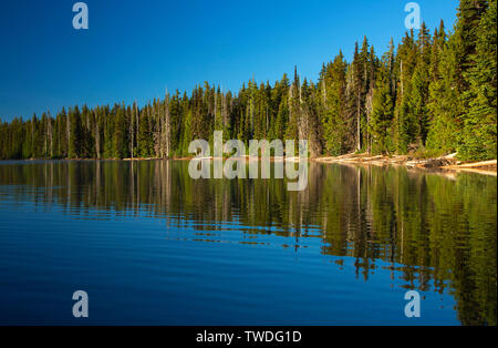 Funken See, Cascade Lakes National Scenic Byway, Deschutes National Forest, Oregon Stockfoto