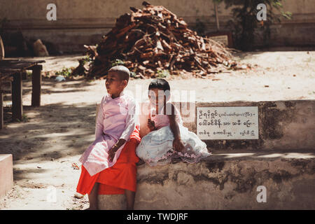 Straße Geisteswissenschaften in Myanmar Stockfoto