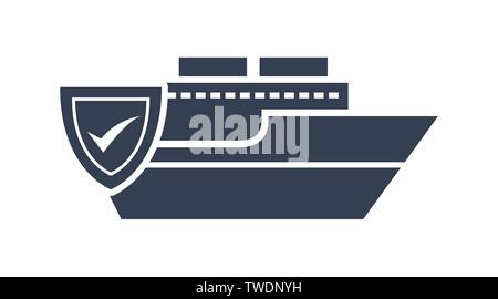Schiff Häkchen transport Lieferung Vector Illustration Stock Vektor
