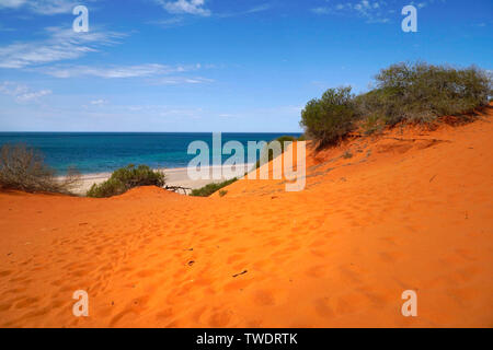 Cape Peron National Park in Western Australia. Das Kap ist für seine geschützten Stränden, Kalksteinfelsen, Riffe und Panoramablick. Stockfoto