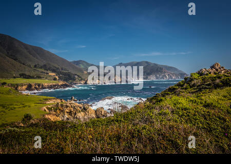 Landschaft entlang der Autobahn 1, Big Sur, Kalifornien Stockfoto