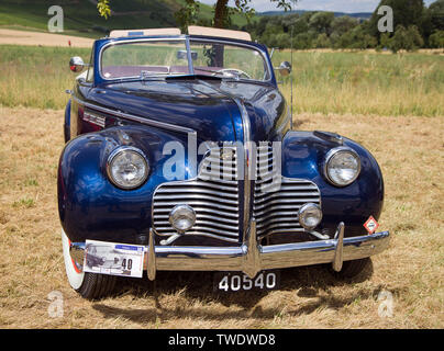 Historisches Fahrzeug, Buick 51 C Cabrio Limousine Phaeton, gebaut 1941, Veldenz, mittleren Mosel, Rheinland-Pfalz, Deutschland Stockfoto