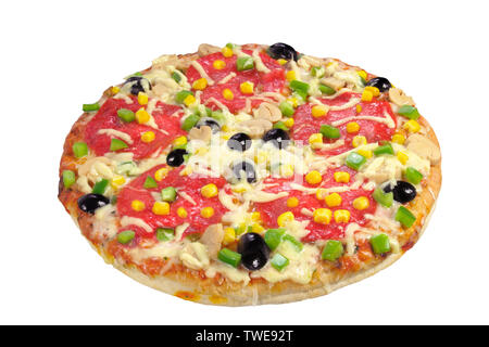 Nahaufnahme einer Pizza Stockfoto