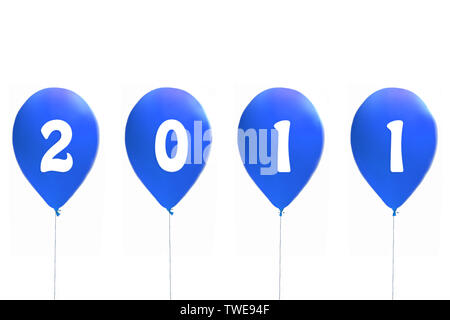 Luftballons für 2011 Jahre Stockfoto