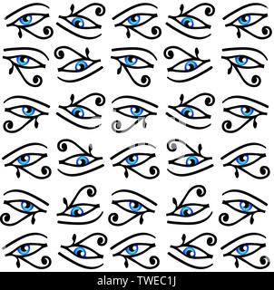 Ägyptisches Auge des Horus oder wadjet ist ein Symbol der königlichen Macht und Schutz Stock Vektor