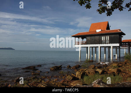 Chalets am Meer, Langkawi Island, Malaysia Stockfoto