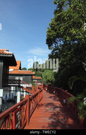 Chalets am Meer, Langkawi Island, Malaysia Stockfoto