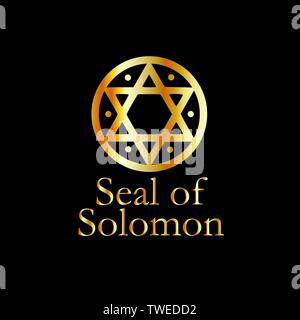 Das Siegel von Solomon - ein magisches Symbol oder Hexagramm Stock Vektor