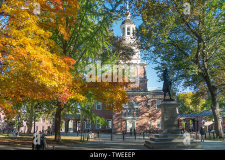 Die Independence Hall INDEPENDENCE MALL HISTORIC DISTRICT in Downtown Philadelphia Pennsylvania USA Stockfoto