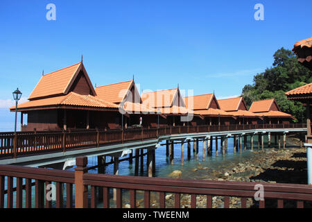 Chalets am Meer, Langkawi Island, Malaysia Stockfoto