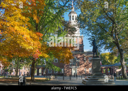 Die Independence Hall INDEPENDENCE MALL HISTORIC DISTRICT in Downtown Philadelphia Pennsylvania USA Stockfoto