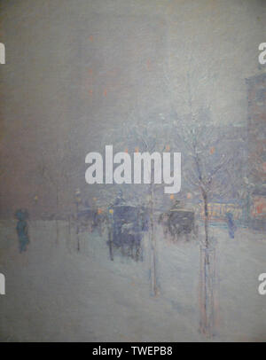 Friedrich Childe Hassam - New York am späten Nachmittag Winter 1900 Stockfoto