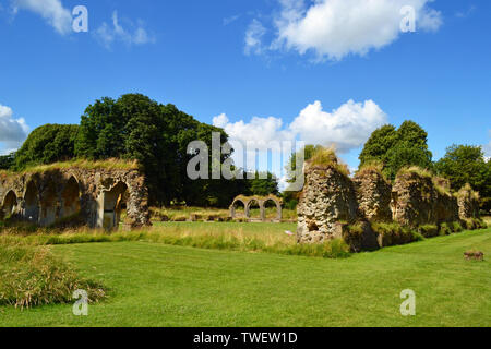 Hailes Abbey Zisterzienserabtei, zwei Meilen nördlich von Winchcombe, Gloucestershire, England, Großbritannien Stockfoto