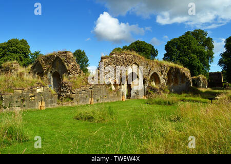 Hailes Abbey Zisterzienserabtei, zwei Meilen nördlich von Winchcombe, Gloucestershire, England, Großbritannien Stockfoto