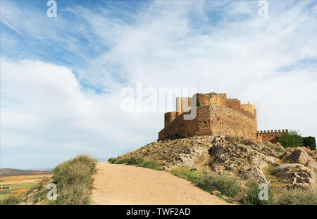 Ruinen einer alten Festung in Consuegra Spanien Stockfoto