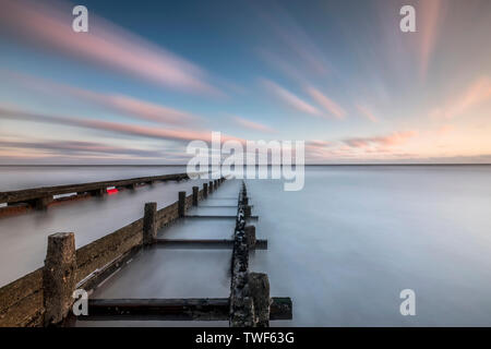 Die wichtigsten Gas Pipeline am Großen gas Terminal in North Norfolk. Stockfoto