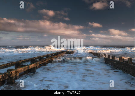 Die wichtigsten Gas Pipeline am Großen gas Terminal in North Norfolk. Stockfoto