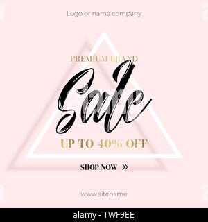 Werbebanner. Verkauf 40 Prozent Rabatt. Stock Vektor