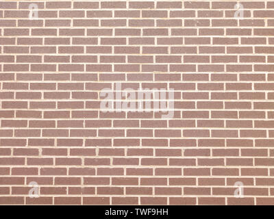 Mauer, Hintergrund, Textur. Rot Braun Farbe Ziegeln Wand, Fassade, horizontales Muster Stockfoto