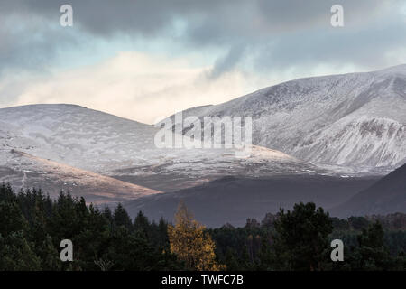 Cairngorms und Lairig Ghru in den Highlands von Schottland. Stockfoto