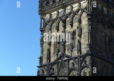 Pulverturm in Prag, Tschechische Republik Stockfoto