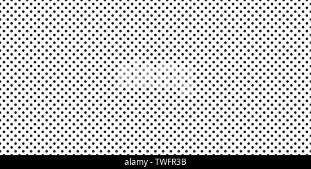 Vektor nahtlose Muster mit schwarzen Punkten auf weißem Hintergrund Stock Vektor