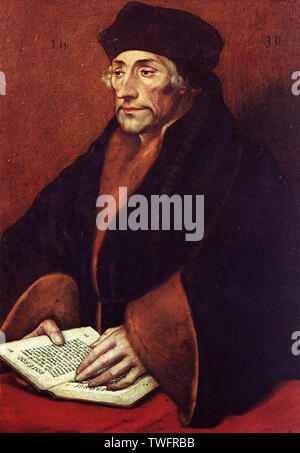 Hans Holbein der Jüngere - Porträt Desiderius Erasmus Stockfoto