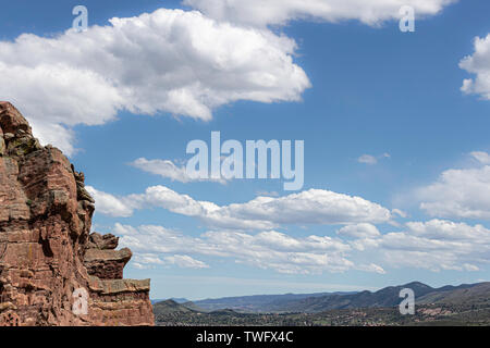 Aussicht auf die Red Rocks Amphitheater, Denver, Colorado Stockfoto