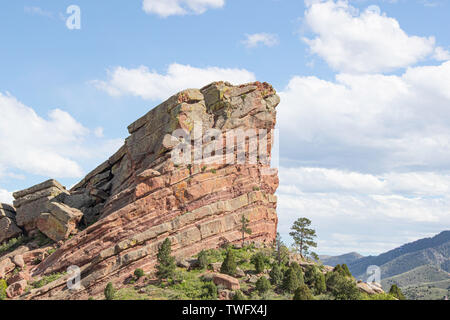 Aussicht auf die Red Rocks Amphitheater, Denver, Colorado Stockfoto