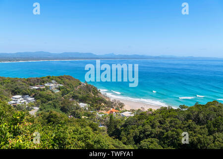 Blick von Cape Byron Lighthouse, Cape Byron, Conservation Park, New South Wales, Australien Stockfoto